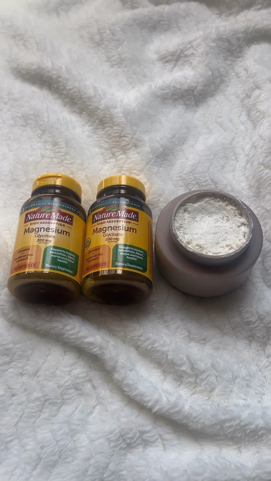 This simple combination of Magnesium Glycinate and Magnesium Butter has been helpful with my perimenopause sleep insomnia. Not perfect but helpful. I make my own magnesium butter and you can find the recipe on the blog 🔗

https://www.ieashaabdullah.com/post/diy-magnesium-butter-recipe-for-better-sleep-and-healthy-skin

#LTKdayinmylife #LTKOver40 #LTKselfcare