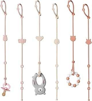 ROCCED Toy Straps for Baby 6pcs, Silicone High Chair Toys Straps Stroller Accessories Toddler Bot... | Amazon (US)