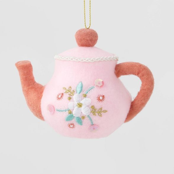 Teapot Christmas Tree Ornament Pink - Wondershop&#8482; | Target