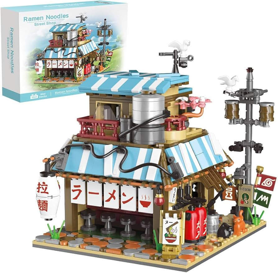 Japanese Ramen Shop Building Blocks Set - Mini Brick Simulation Architecture Construction Toy Ide... | Amazon (US)