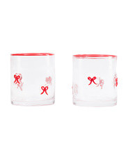 Set Of 2 Bow Double Old-Fashioned Glasses | Marshalls
