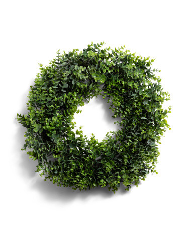 24in Faux Boxwood Wreath | TJ Maxx
