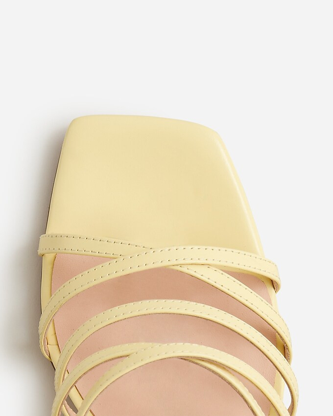 Layne strappy-sandal heels in leather | J. Crew US