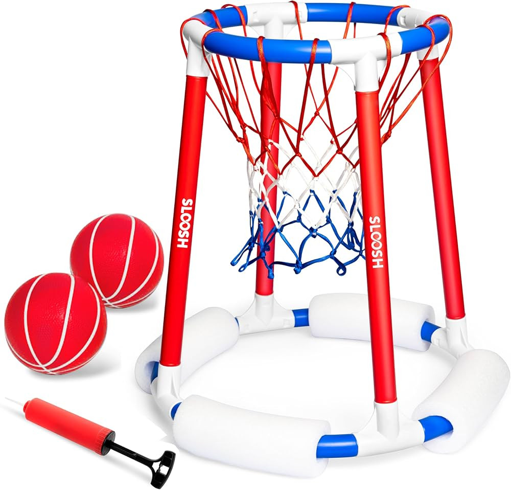 Sloosh Pool Basketball Hoop Toys, Floating Basketball Pool Game, Swimming Floats Toys with Balls ... | Amazon (US)