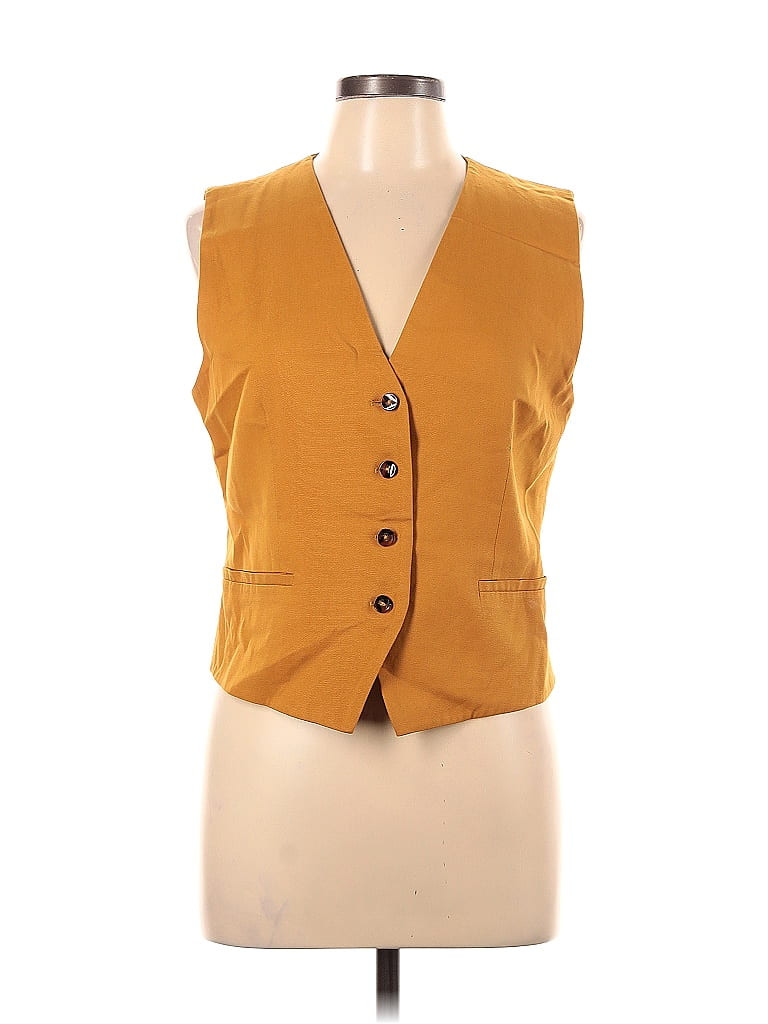 Zara Vest: Yellow Jackets & Outerwear - Size Large | ThredUp