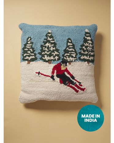 20x20in Skier On Slopes Pillow | HomeGoods