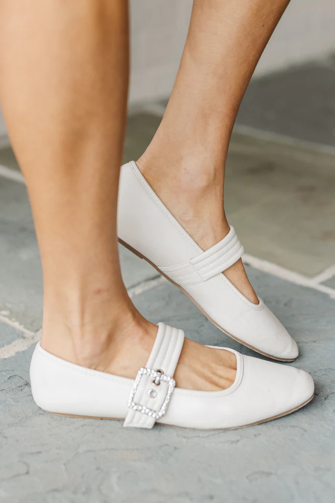 Make The Call Bone White Mary Jane Flats | The Mint Julep Boutique