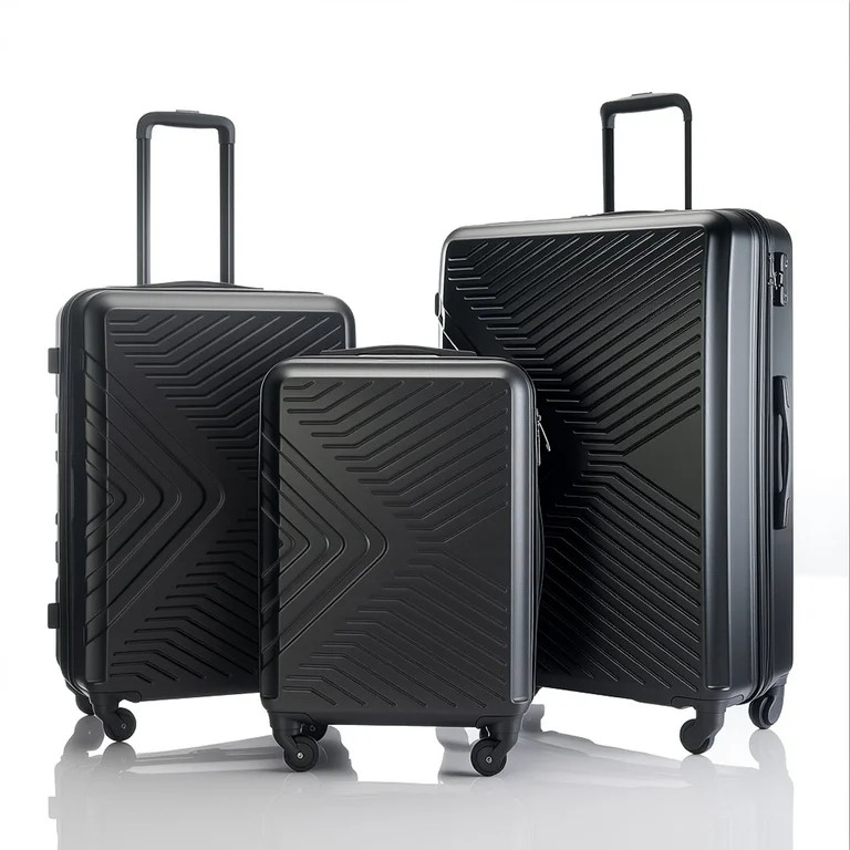Travelhouse 3 Piece Hardshell Luggage Set Hardside Lightweight Suitcase with TSA Lock Spinner Whe... | Walmart (US)
