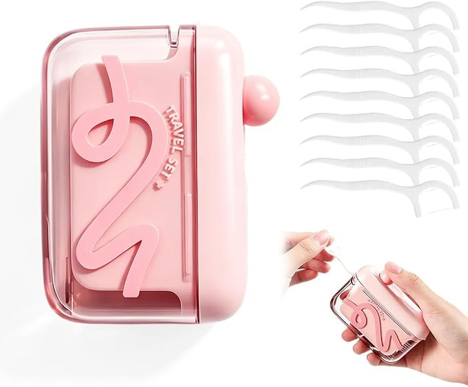 Automatic Pop-up Portable Floss Dispenser with 50 Pcs Dental Floss, Refillable for Home, Restaura... | Amazon (US)