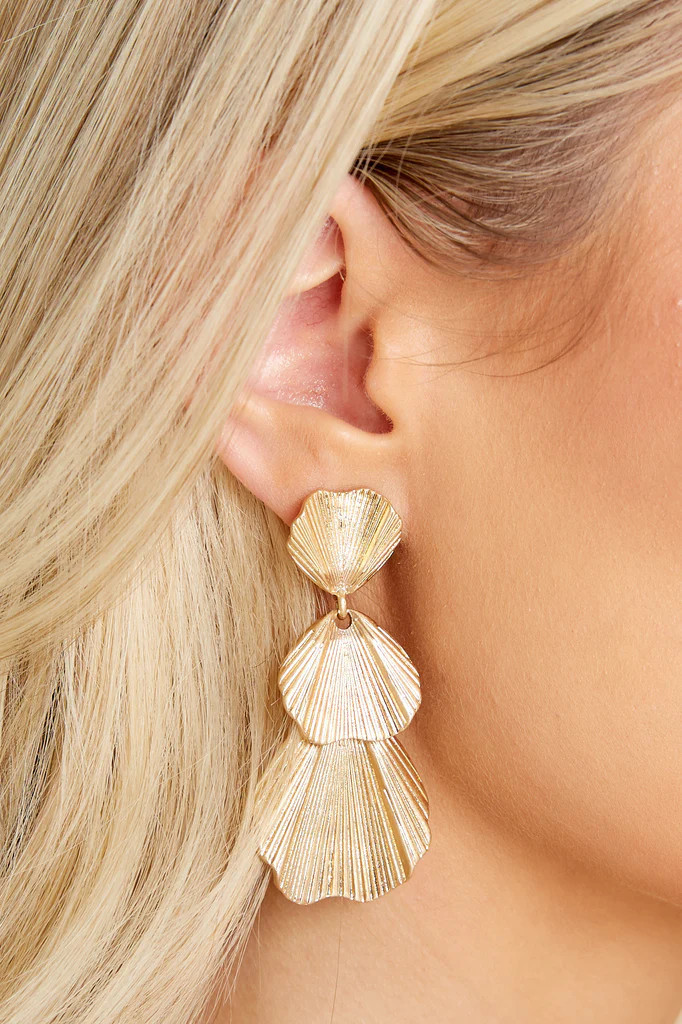 Fancy Me Gold Earrings | Red Dress 
