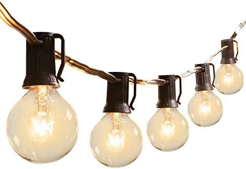 Outdoor Patio String Lights 100Feet G40 Backyard Lights with 104 5W Edison Clear Bulbs(4 Spare), ... | Amazon (US)