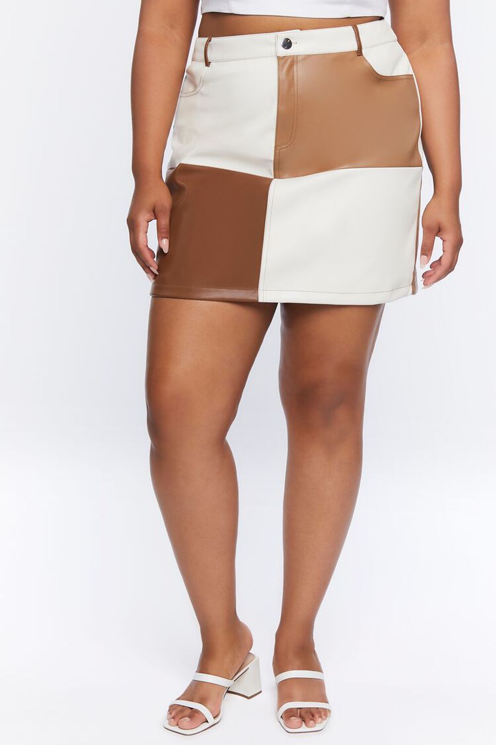 Plus Size Colorblock Mini Skirt | Forever 21 | Forever 21 (US)