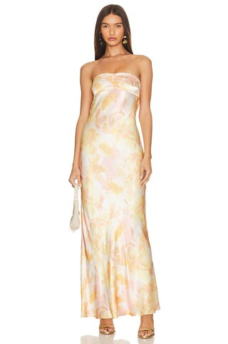 Bec + Bridge Indi Strapless Maxi in Floral Haze from Revolve.com | Revolve Clothing (Global)