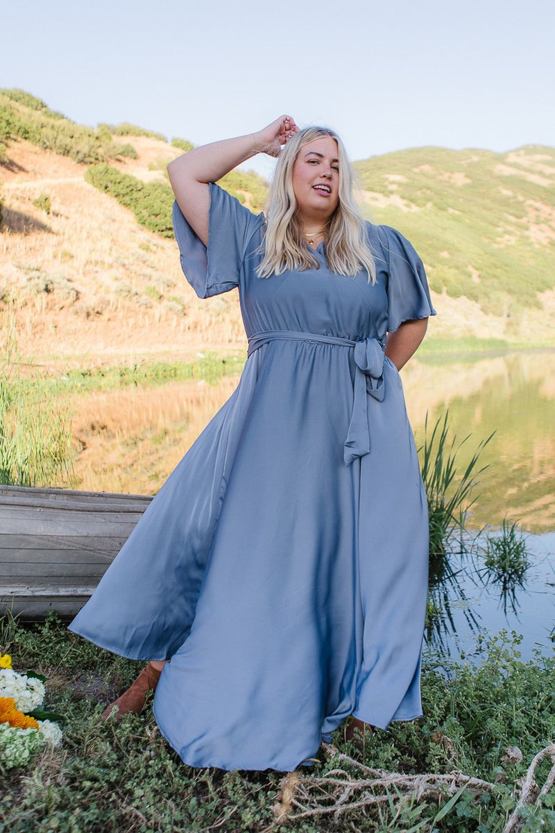 Julie Dress in Steel Blue | Ivy City Co