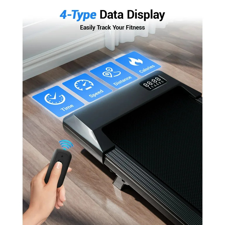 MJWW Walking Pad with 6% Incline Under Desk Treadmill, 2.5HP Low Noise Walking Pad Running Joggin... | Walmart (US)