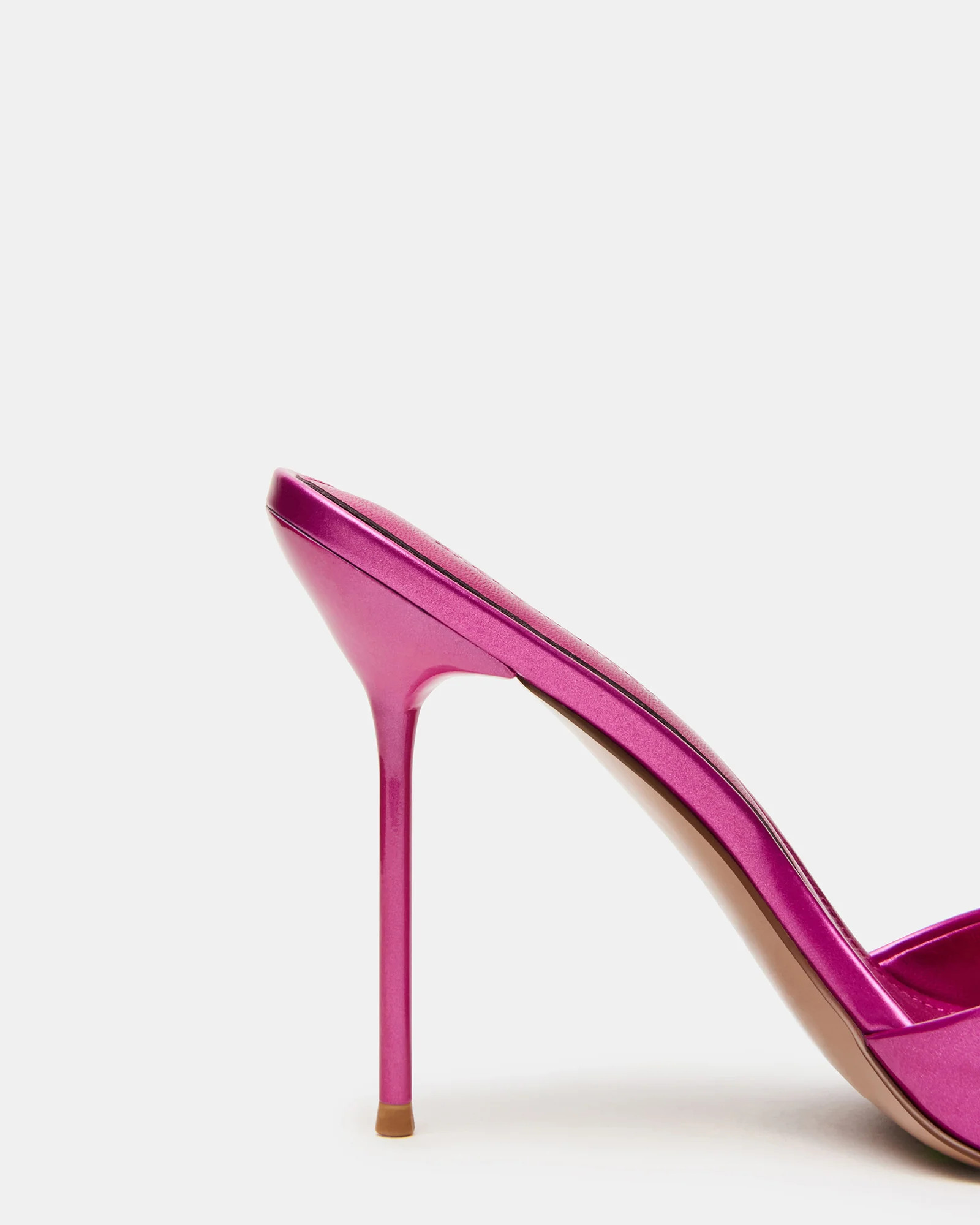 DAVINA Pink Metallic Rounded Open-Toe Mule Stiletto Women's Heel | Steve Madden (US)