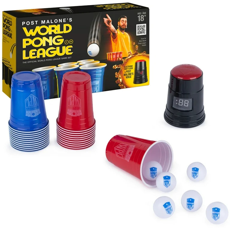 Post Malone, World Pong League Party Game, for Adults Ages 21 and up - Walmart.com | Walmart (US)