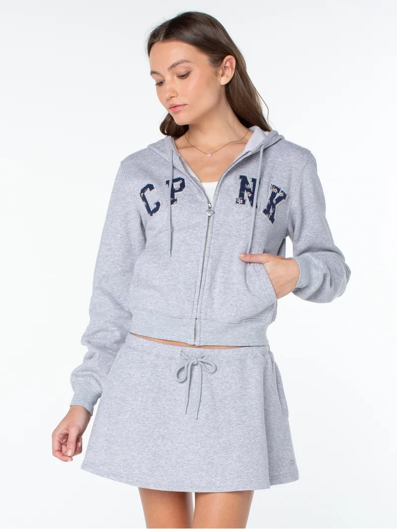Celebrity Pink Women's Signature Zip Up Fleece Hoodie Sweatshirt, Sizes XS-XXXL | Walmart (US)