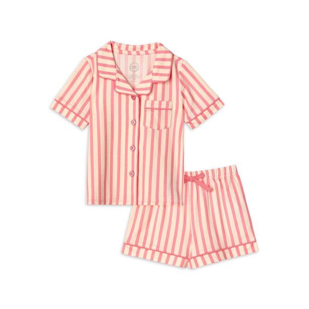 Wonder Nation Toddler Girl Pajama Set, 2-Piece, Sizes 2T-5T | Walmart (US)