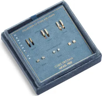 Set of 6 Opal & Cubic Zirconia Earrings | Nordstrom