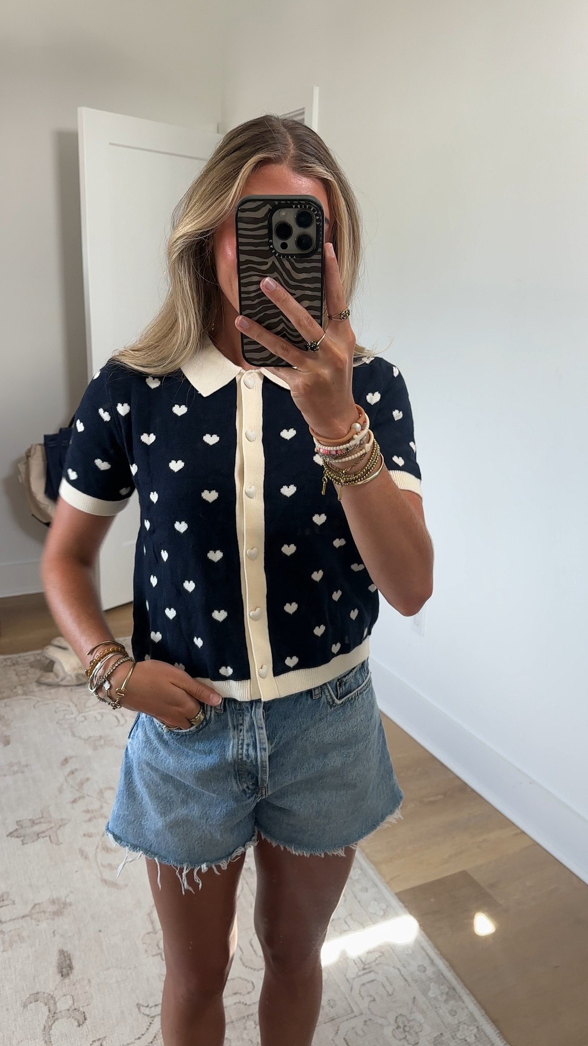 Amazon size small Chevara Women’s Short Sleeve Heart Knit Cardigan Polo Collar Cropped Top

#LTKootd #LTKWorkwear #LTKSaleAlert