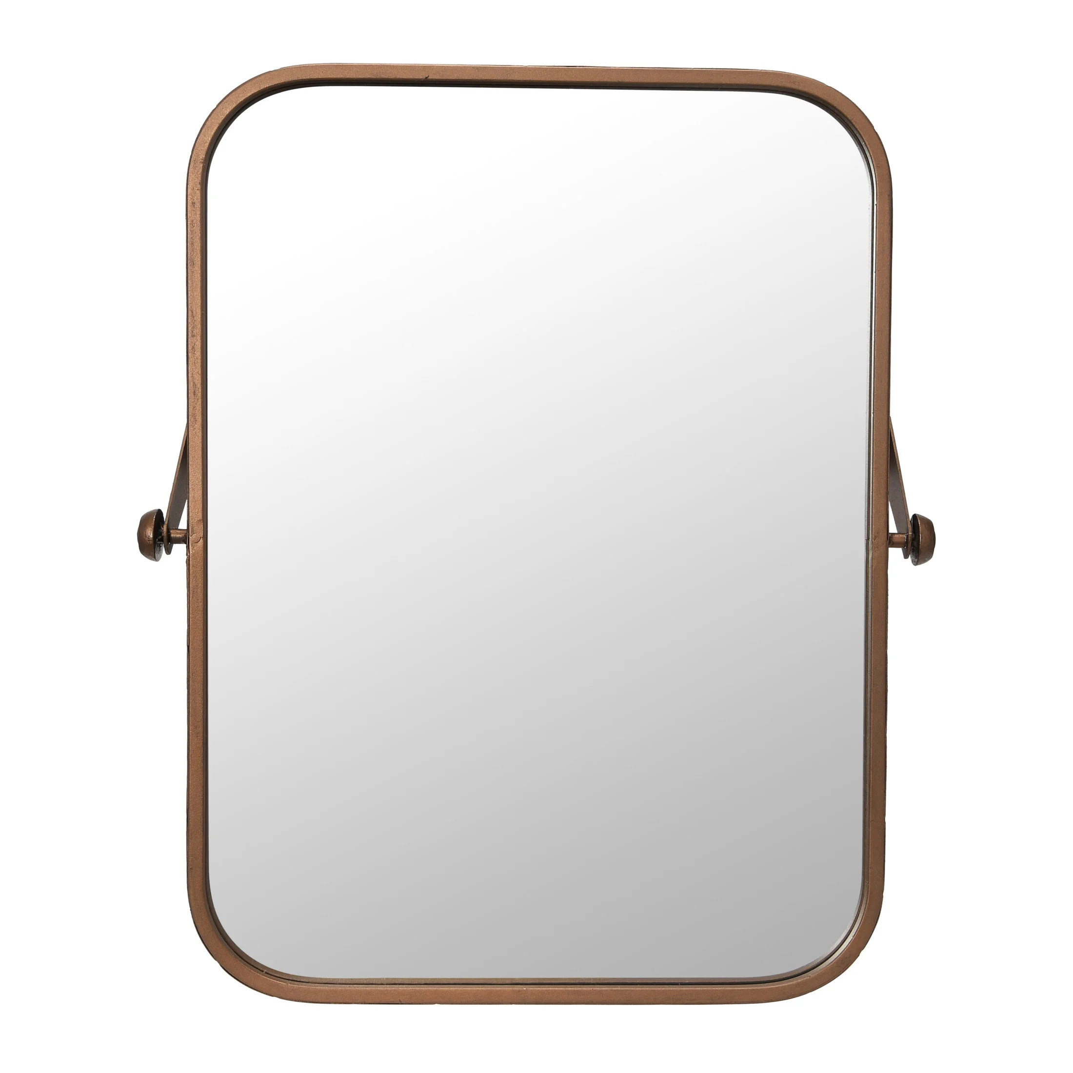 Creative Co-Op Round Edge Metal Framed Pivot Wall Mirror, Copper | Walmart (US)