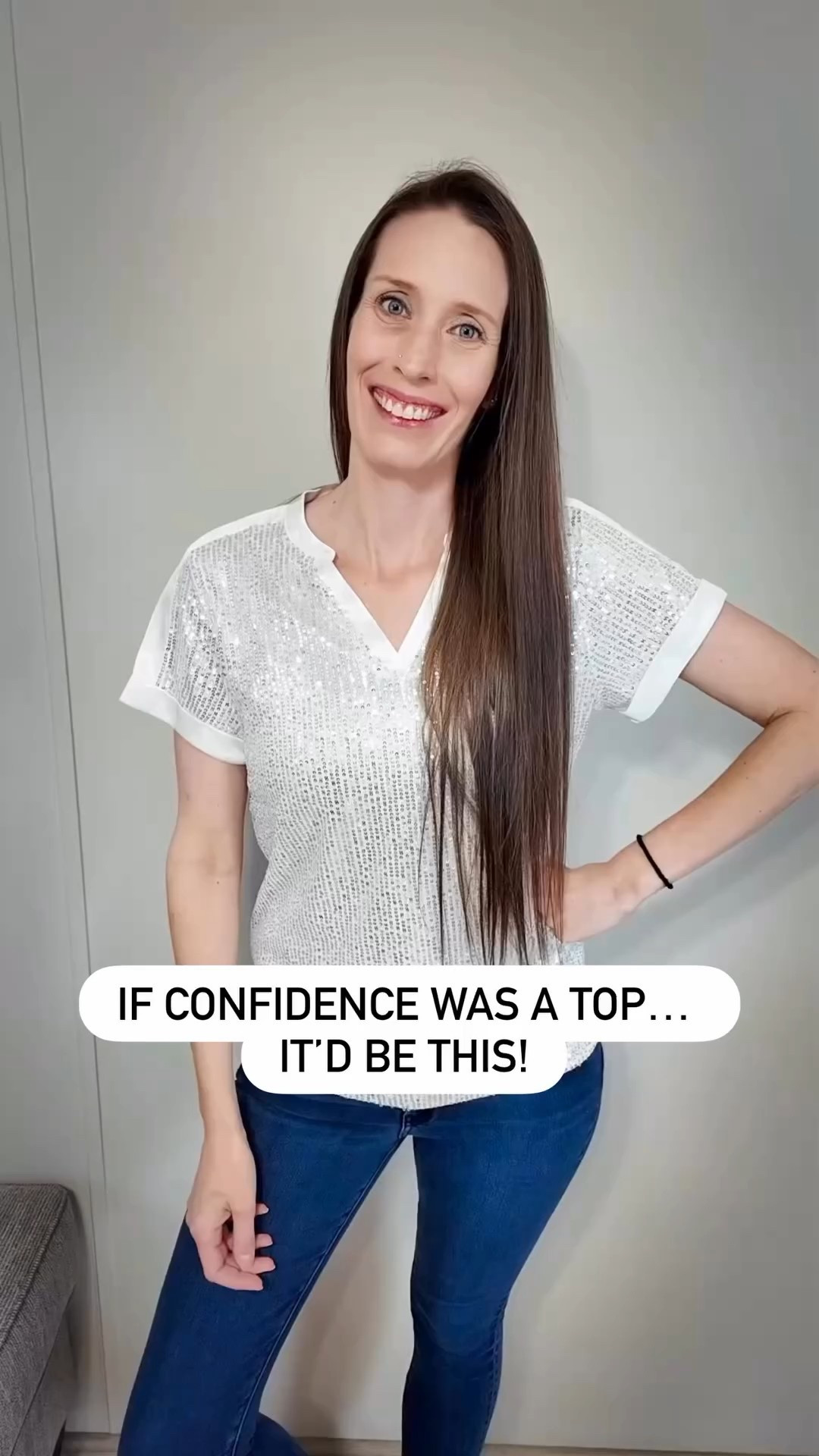Warning: This blouse turns heads.✨

Sequins aren’t just for the spotlight, they are the spotlight! Say less, sparkle more. 

#boldfashion #amazonfashionfinds #amazonfind #ootd #daretoshine #statementstyle #momstylelife #everydaystyle #comfyoutfits #easyoutfit #amazonmusthave #amazoninfluencerprogram #closetstaples #fashionhack #momhack #holidaystyle #sparkleandslay #christmasfashion #busymoms #sahmlifestyle #singlemomstrong #fallfashionfinds #falloutfitinspo #summeroutfitideas

#LTKPetite #LTKOver40 #LTKTall