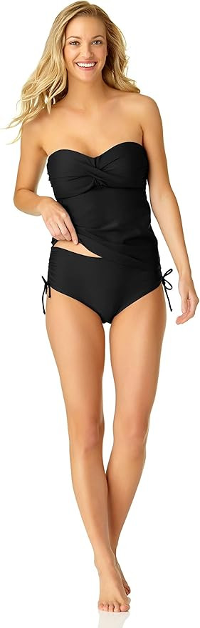 Catalina Women's Twist Front Bandeau Tankini Top | Amazon (US)