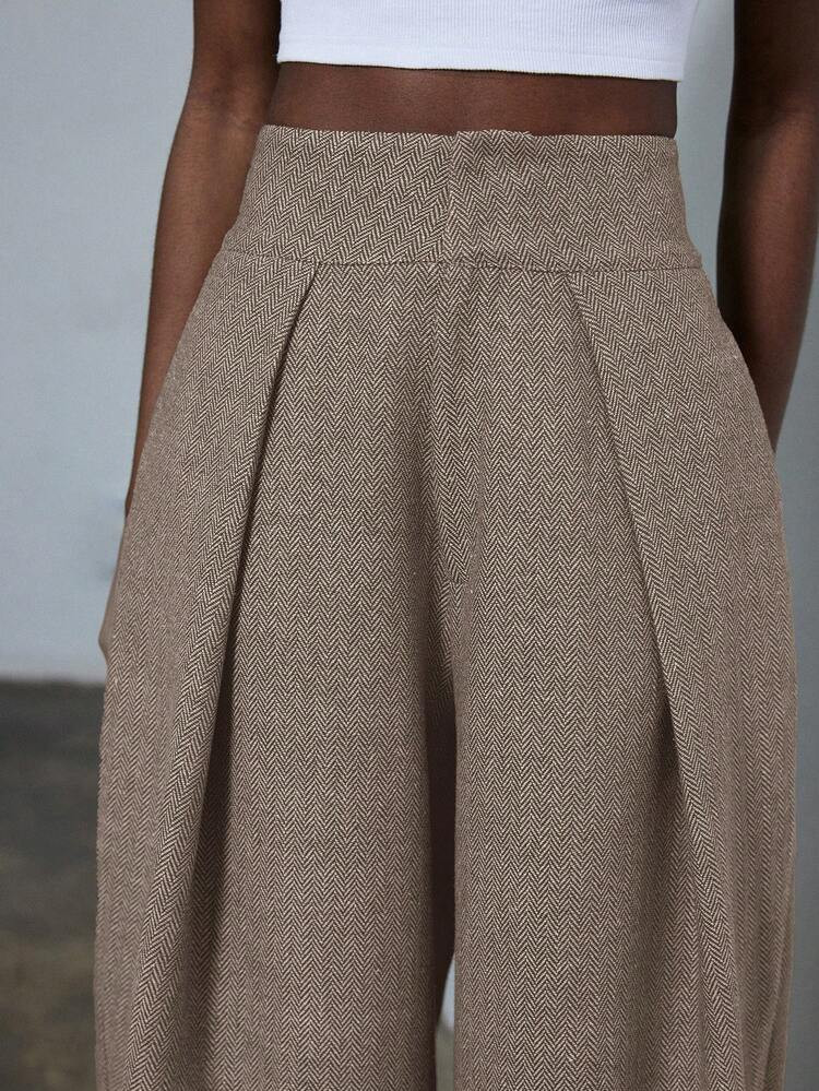 Aveloria Modichic New Stylish Design Sense Casual Pleated Loose Commuter Wide-Leg Suit Pants | SHEIN