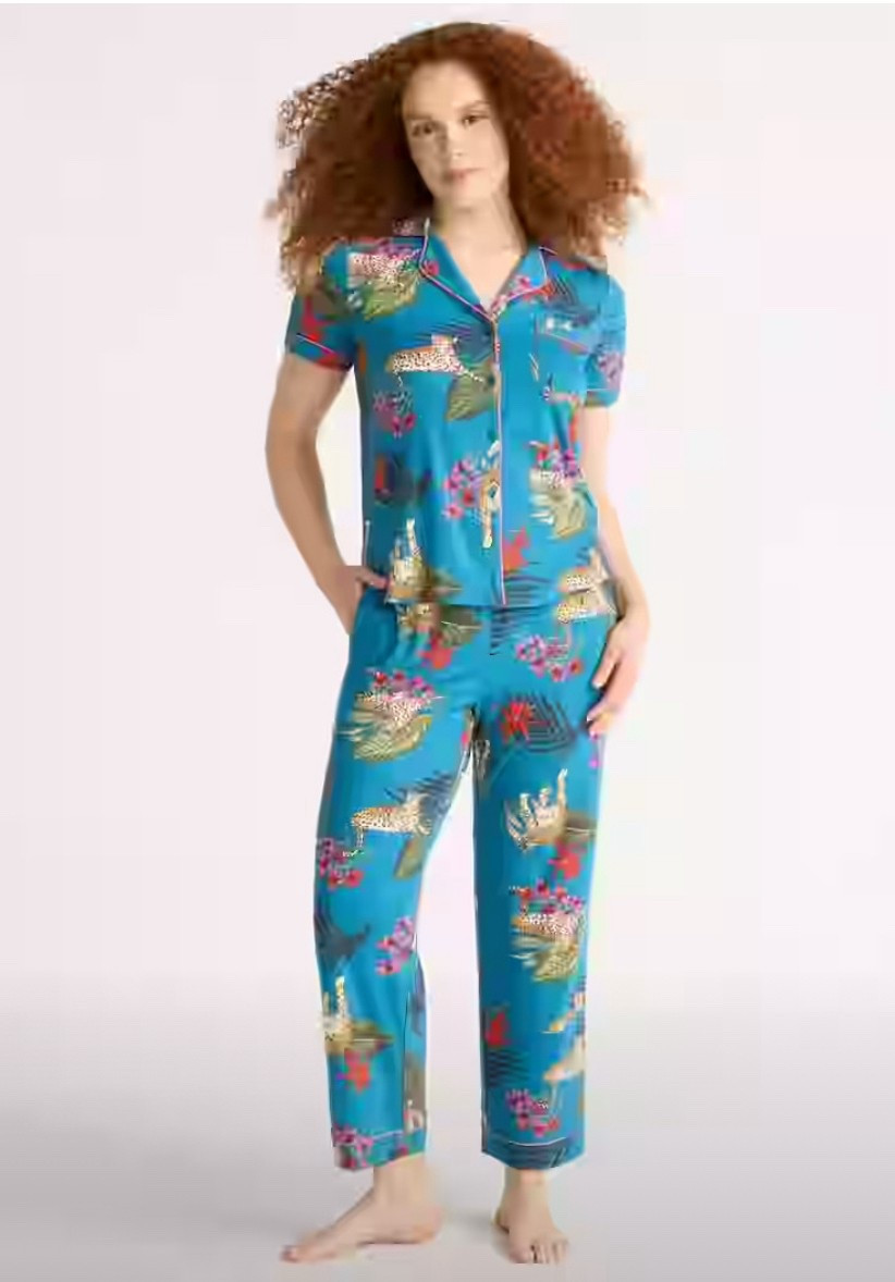 💤 Cutest PJ Set Under $20? Found it! ✨
This dreamy-soft two-piece pajama set from Joyspun at Walmart is giving boutique vibes on a budget! 🐆🌿 Featuring a notch-collar button-down top and capri-length pants in a bold tropical print, it’s chic, comfy, and perfect for summer lounging ☀️

🛍 Details:
• 2-piece set: short sleeve top + capri pants
• Buttery soft knit with contrast piping 💕
• Button front, chest pocket + side pockets = win!
• Capri pants with a comfy elastic waistband
• Lightweight + breathable — made to mix, match, and nap 😴
• Available in sizes XS–3X

🌺 This set has the perfect blend of glam and comfort. Whether you’re packing it for vacay or just lounging on the couch with a mocktail, it’s an easy add-to-cart moment for under $20!

✨ Tap to shop this Walmart best seller before it sells out!

#Joyspun #WalmartFashion #LTKunder20 #LTKsleepwear #WalmartFinds #MatchingPJs #CozyStyle #LTKwalmart #CapriPajamas #AffordableLuxury #ComfyChic #PajamaSet #JoyspunStyle

#LTKSeasonal #LTKFindsUnder50 #LTKFindsUnder100 #LTKSummerEdit