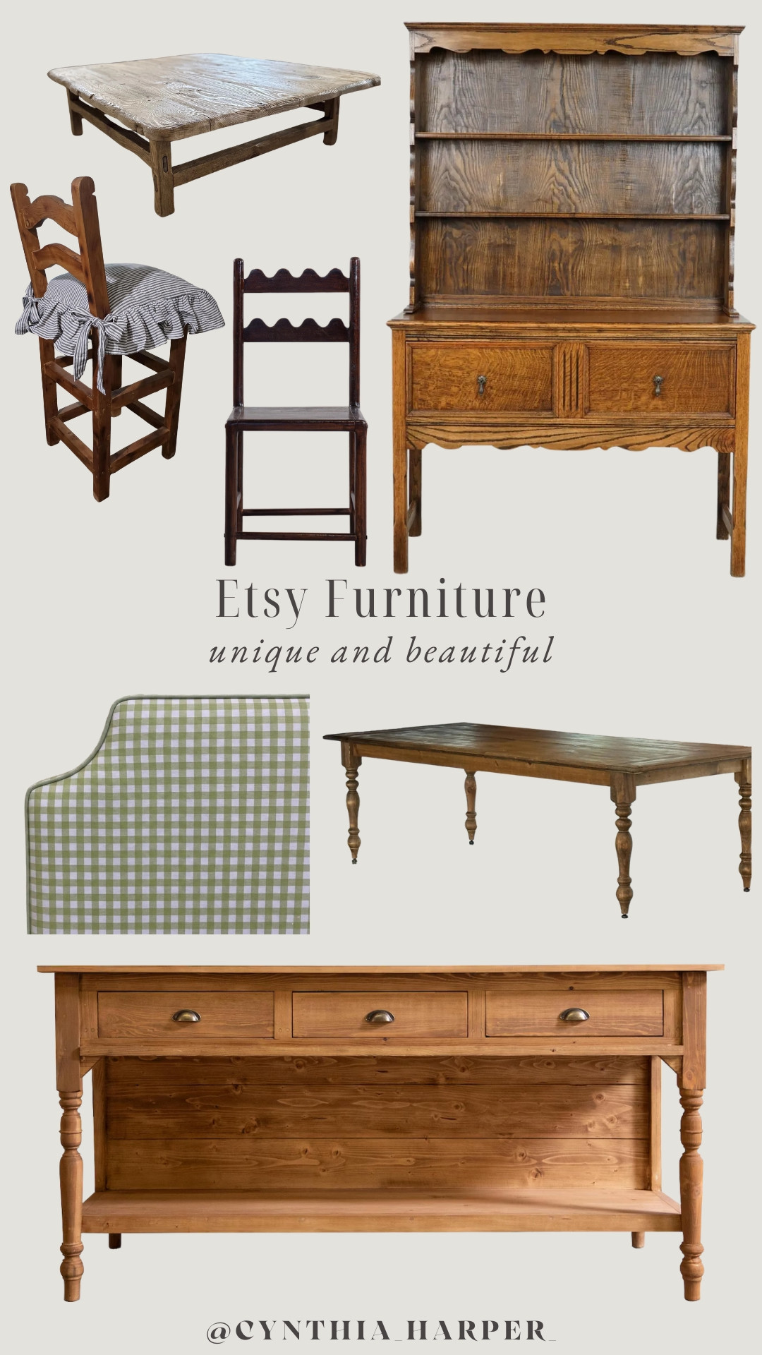 Etsy furniture finds with all the charm!

#FurnitureFinds #VintageDecor #HomeInspo 

 