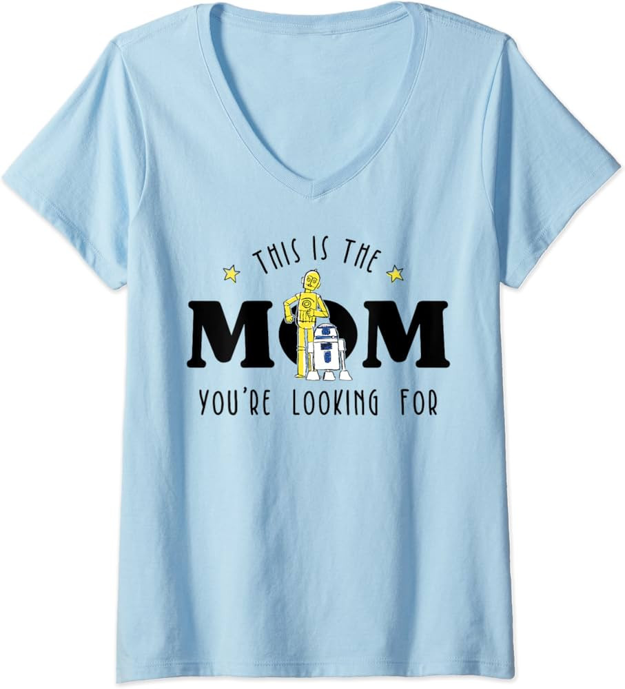 Womens Star Wars Mother's Day This Is The Mom You're Looking For V-Neck T-Shirt | Amazon (US)