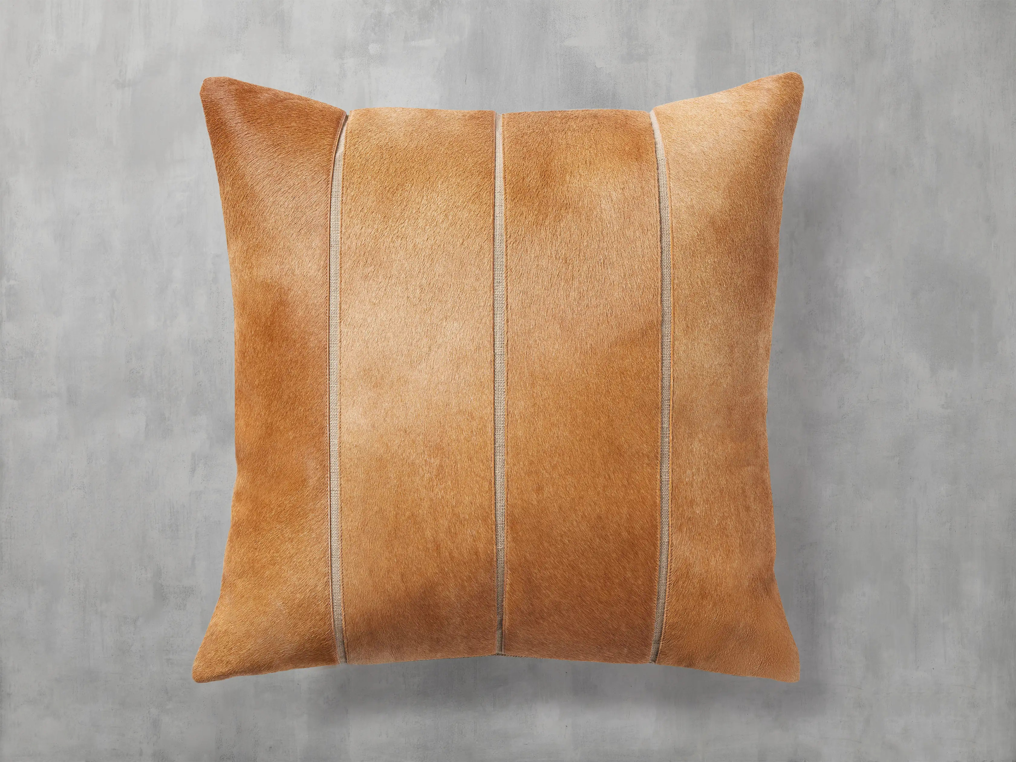 Channel-Stitch Hide Pillow Cover | Arhaus