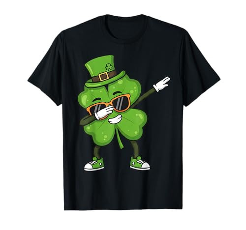 St Patricks Day Tee Dabbing shamrock Boys Girls Men women T-Shirt | Amazon (US)