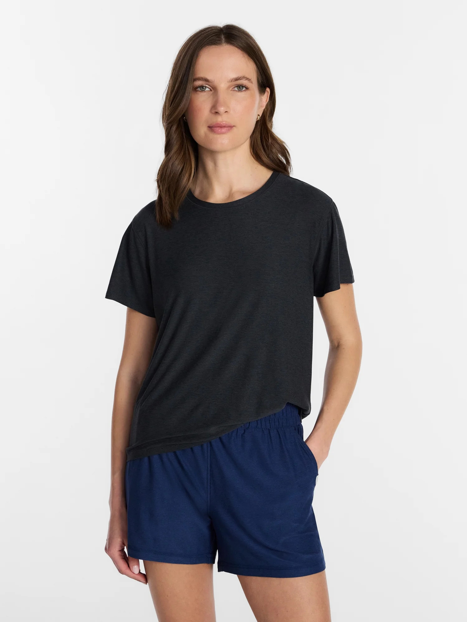 Athletic Works Women's and Women's Plus Relaxed ButterCore Tee with Short Sleeves, Sizes XS-4X | Walmart (US)