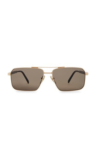 Prada Aviator Sunglasses in Metallic Gold. | Revolve Clothing (Global)