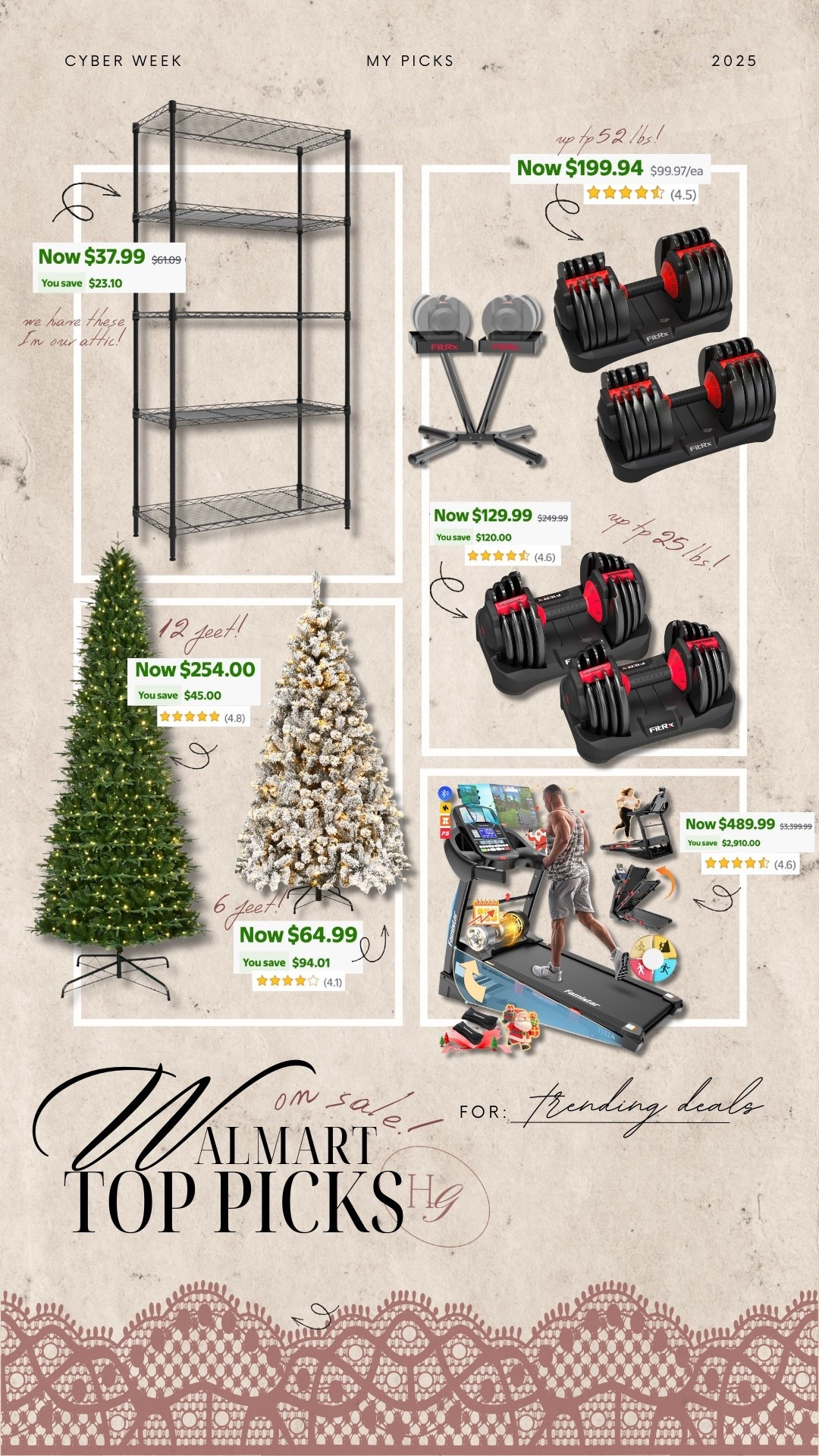 Scanned the Walmart cyber Monday deals & these are my top picks!! 🎄🎁✨ love adjustable dumbbells for beginners OR anyone trying to slowly build their home gym! 

Walmart cyber Monday / cyber week / on sale / treadmills / Holley Gabrielle 

#LTKGiftGuide #LTKCyberWeek #LTKHoliday