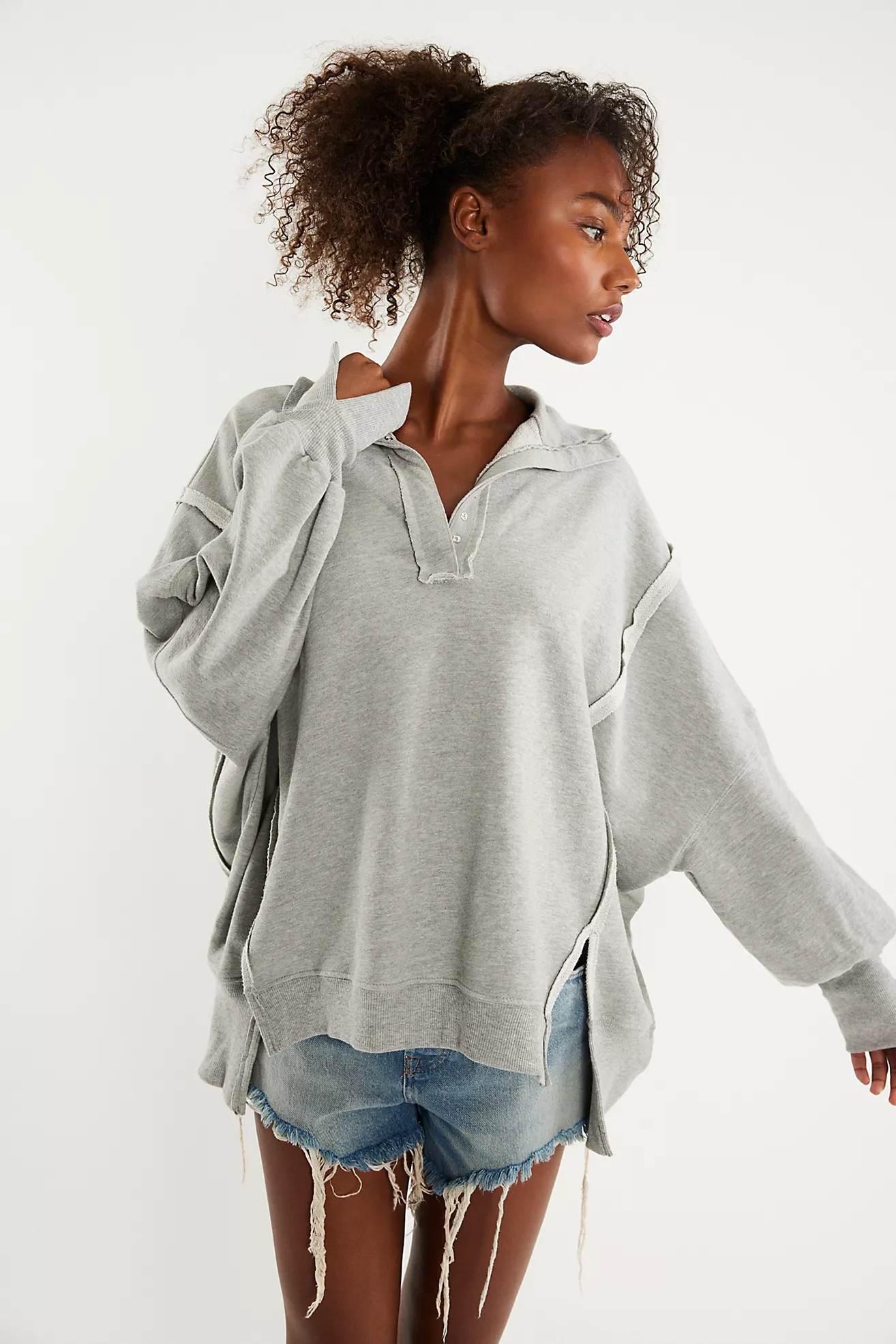 We The Free Camden Henley Sweatshirt | Free People (Global - UK&FR Excluded)