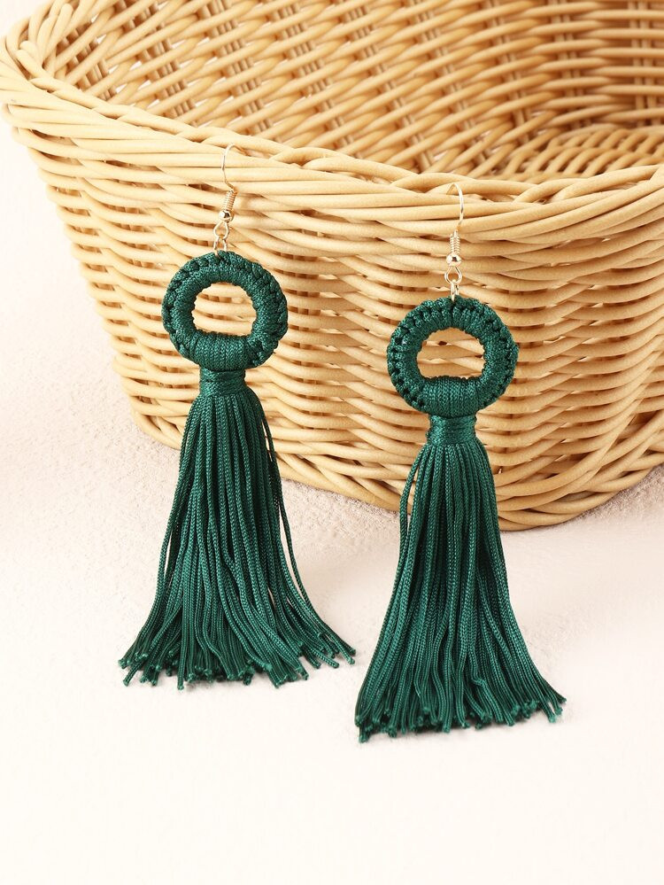 Tassel Decor Drop Earrings | SHEIN