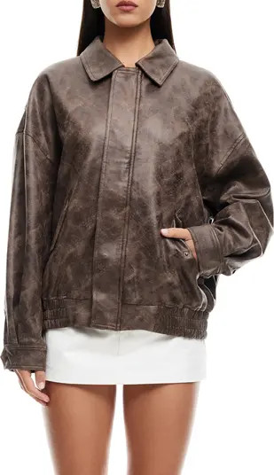 Kenny Faux Leather Bomber Jacket | Nordstrom