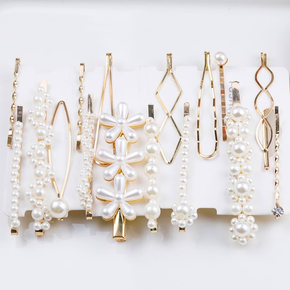 16pcs Vintage Pearl Hair Bobby Pins | Amazon (US)
