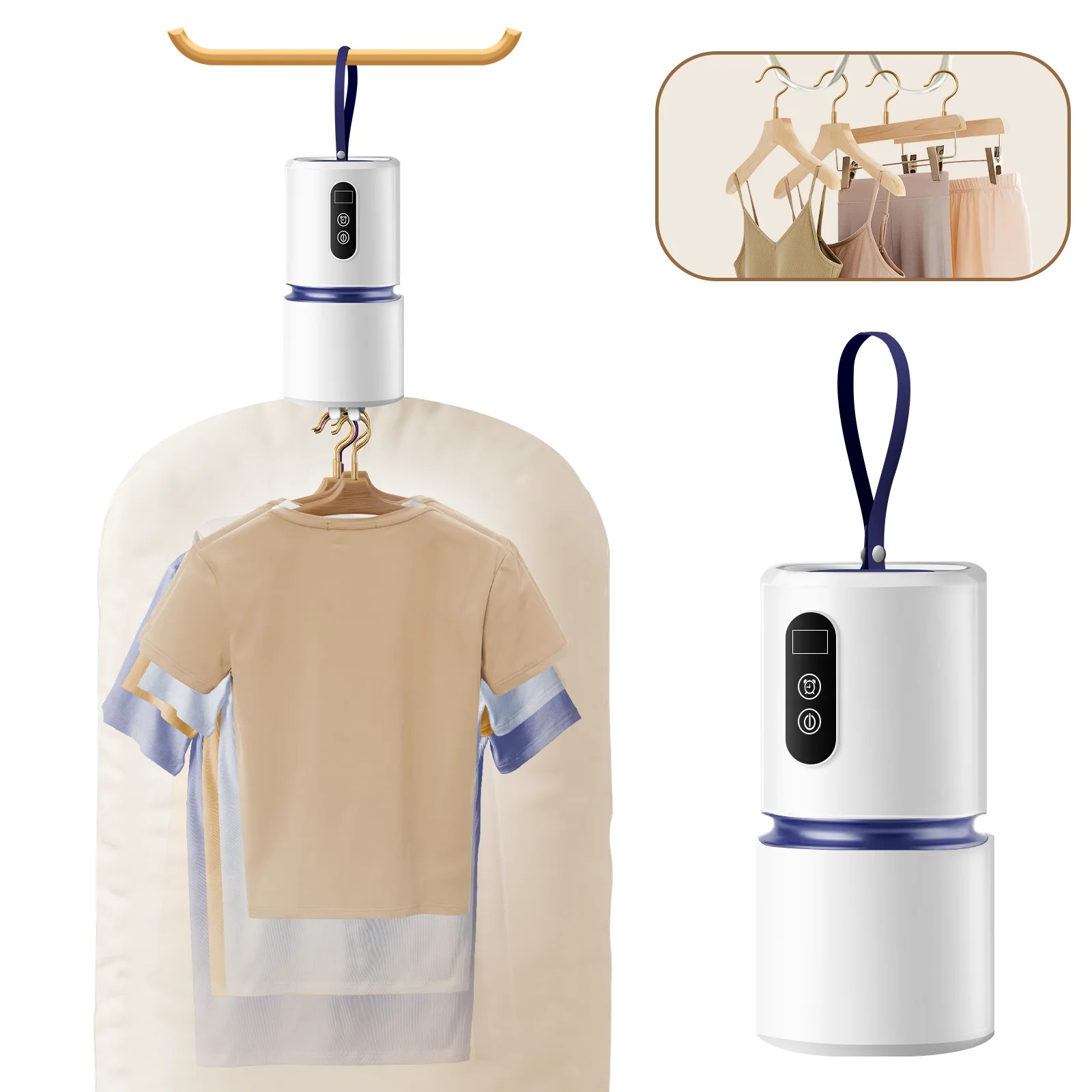 Portable Clothes Dryer，Mini Laundry Dryers, Small Compact Foldable Electric Drying Machine with... | Walmart (US)