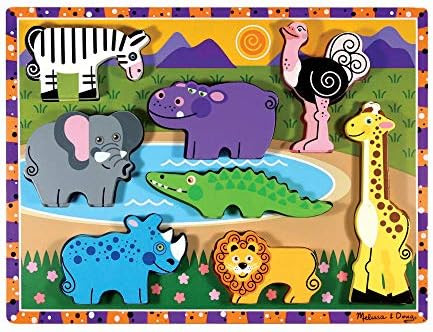 Melissa & Doug Safari Chunky Puzzle | Amazon (US)
