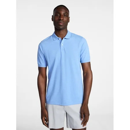 George Men's & Big Men's Classic Fit Pique Polo with Short Sleeves, Sizes XS-5XL, LT-3XLT | Walmart (US)