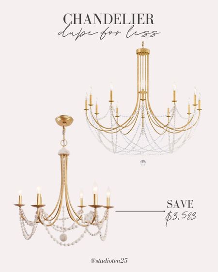 Because who doesn’t love a good dupe!

Save on the gold chandelier and splurge on something else! 

#LTKstyletip #LTKhome