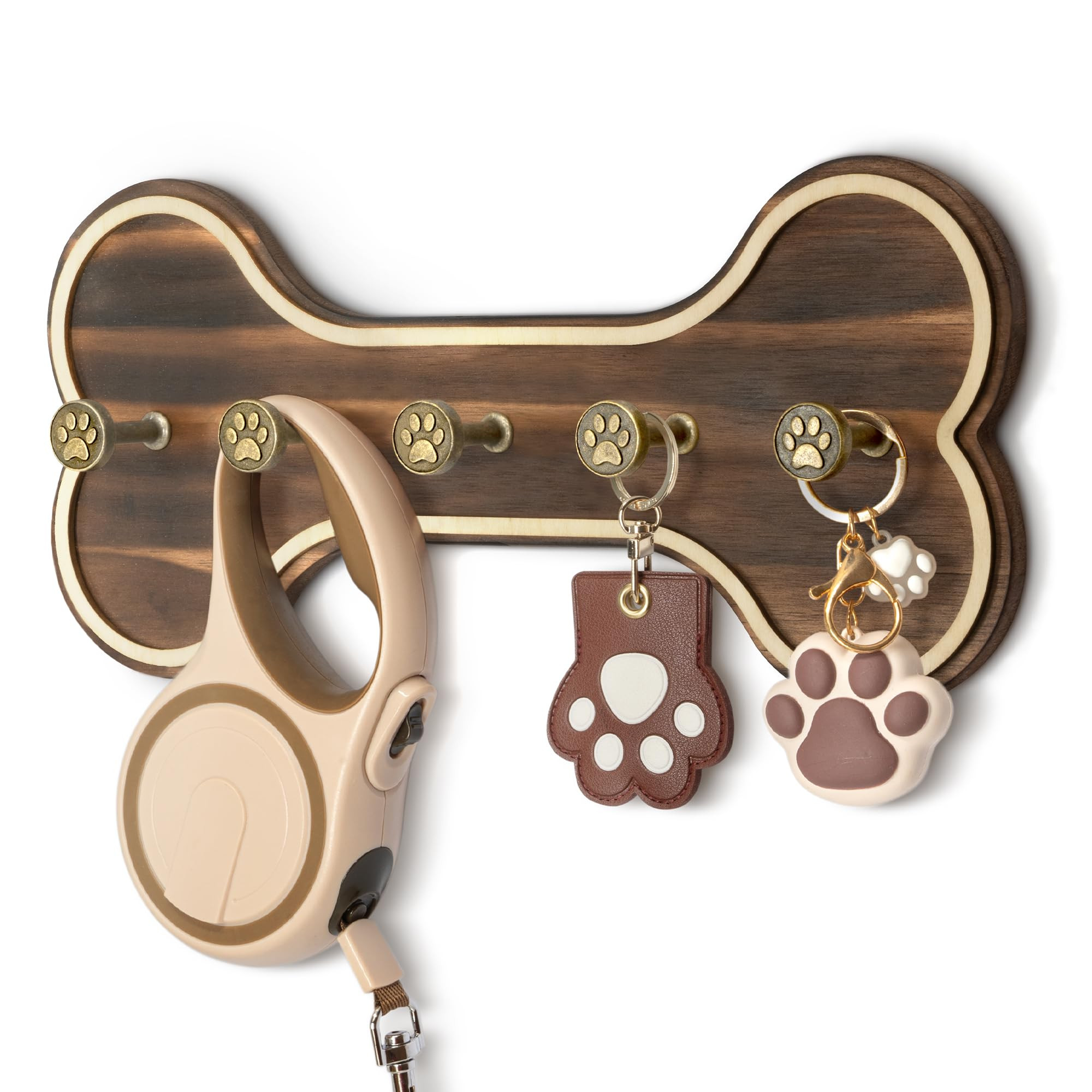 MTERSN Wall Mounted Farmhouse Key Holder, Retro Brown | Amazon (US)