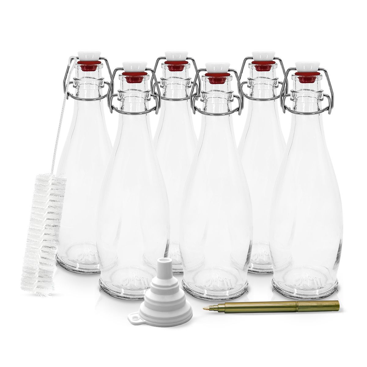Nevlers Airtight Glass Bottles -  8.5oz Swing Drinking Bottle - 6pk | Target