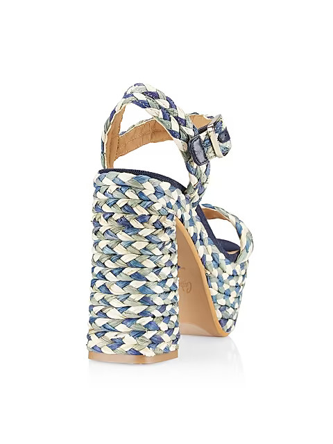 Adara Braided Raffia Platform Sandals | Saks Fifth Avenue