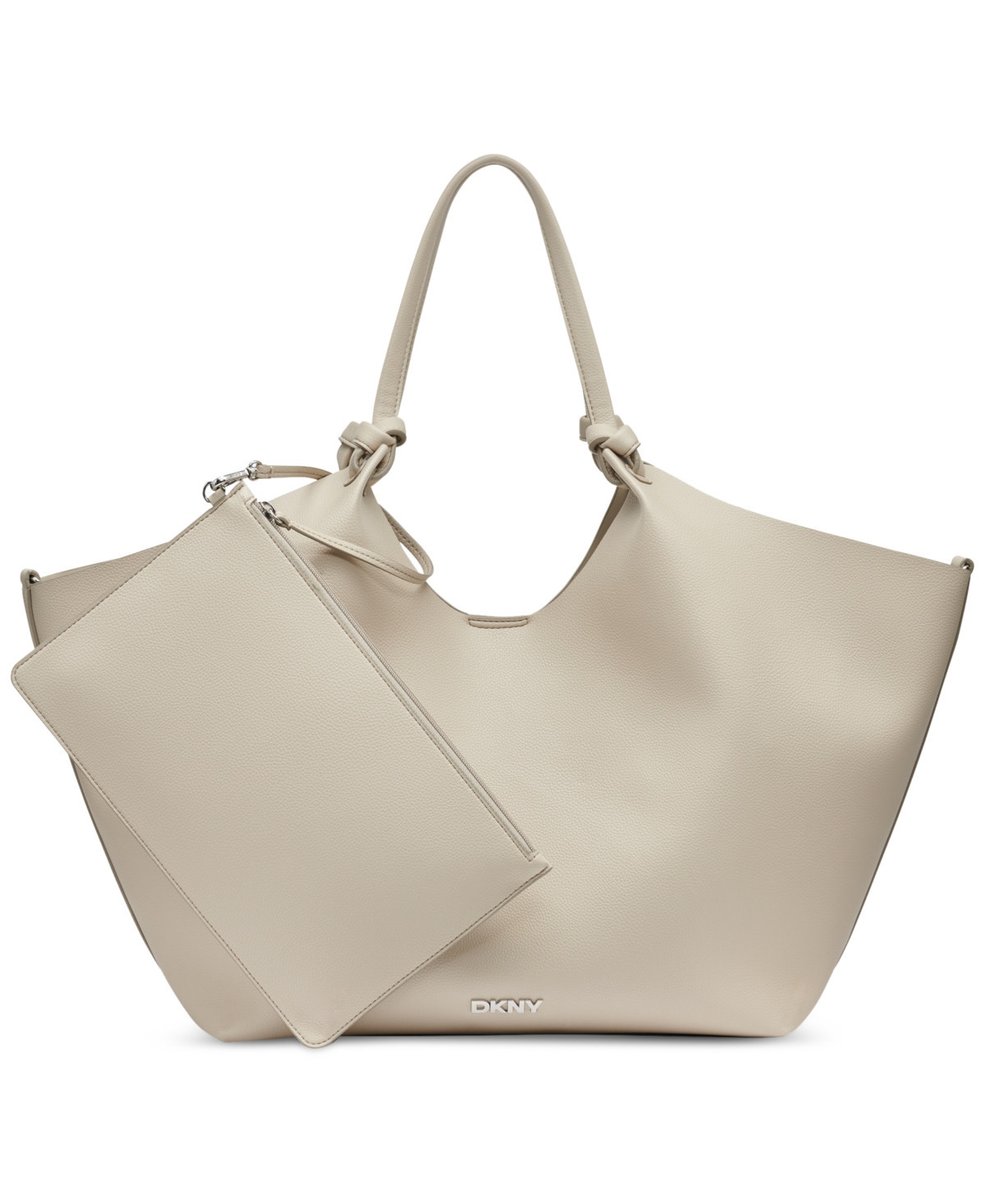 Dkny Paula Commuter Medium Sleek Tote - Light Taupe | Macy's