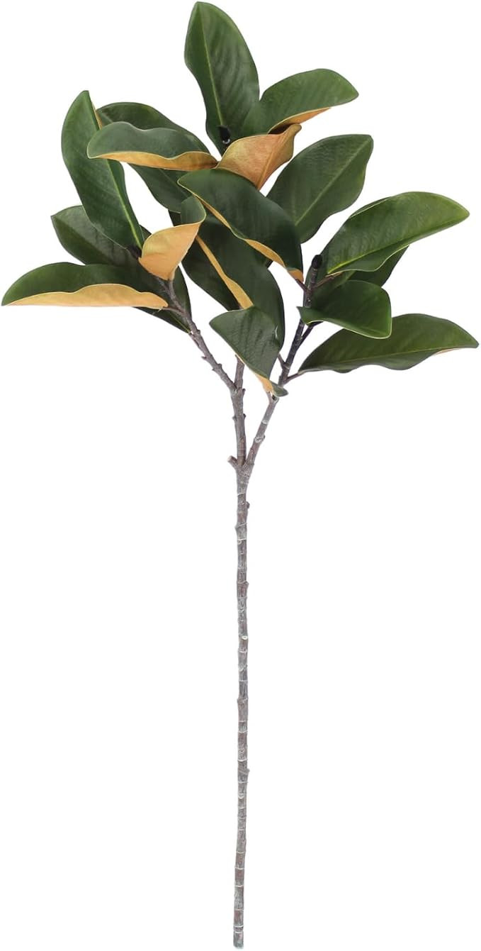 Holiday Collection Set-of-4 Faux Magnolia Leaf Stem, Premium Artificial Indoor and Outdoor Large ... | Amazon (US)